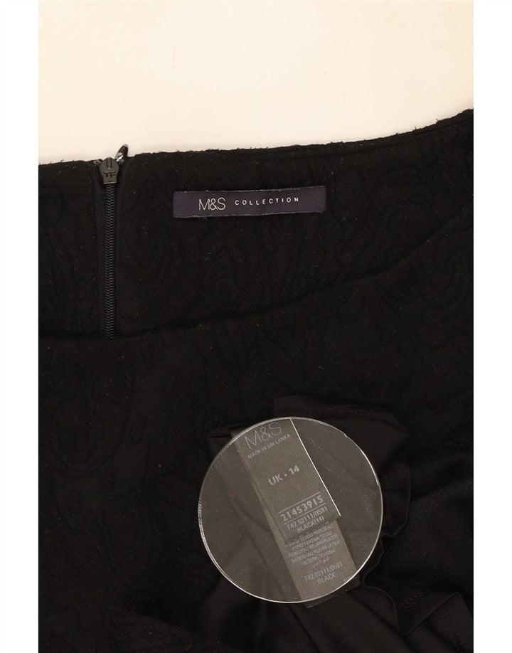 Abito tubino da donna Marks & Spencer UK 14 Poliestere Paisley nero medio