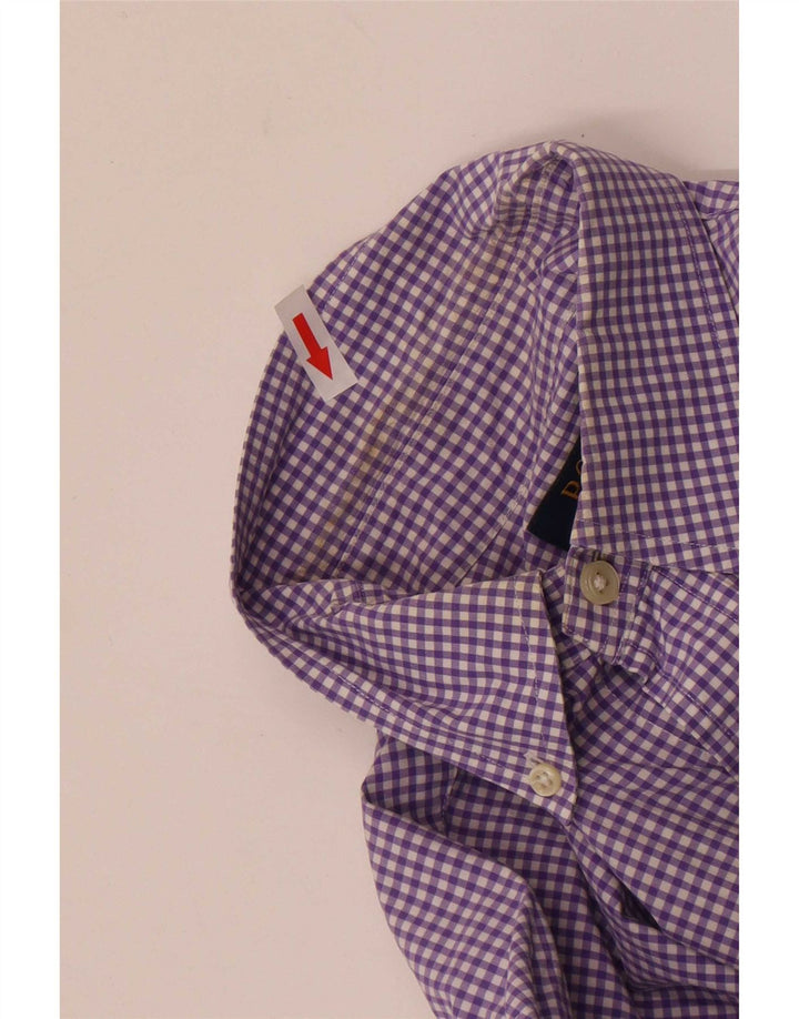 Polo Ralph Lauren Camicia da uomo in cotone a quadretti viola medio