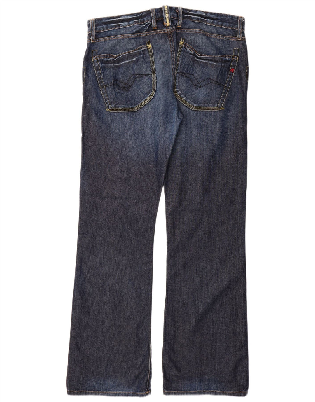 REPLAY Jeans Bootcut da Uomo W36 L34 Cotone Blu Navy