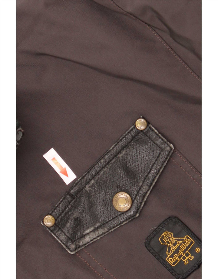 Giubbotto bomber da uomo Refrigiwear UK 40 Large grigio color block in poliammide