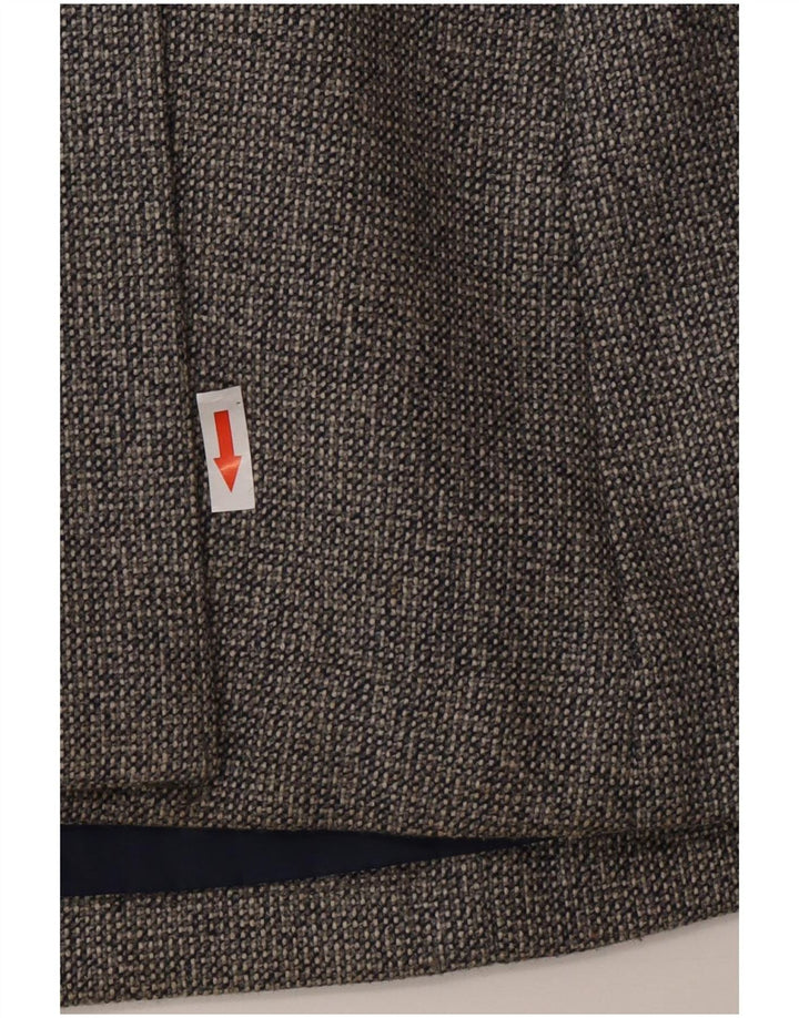 Cappotto doppiopetto vintage da donna UK 10 piccolo in lana grigia