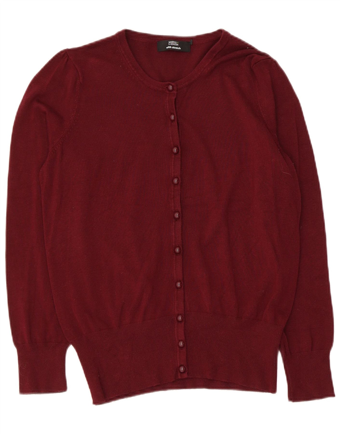 Maglione cardigan da donna Marks & Spencer UK 12 Viscosa marrone medio medio
