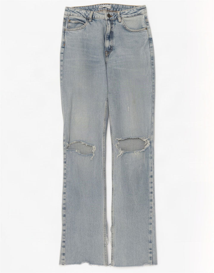 Jeans bootcut invecchiati da donna Zara EU 40 medio W30 L34 blu
