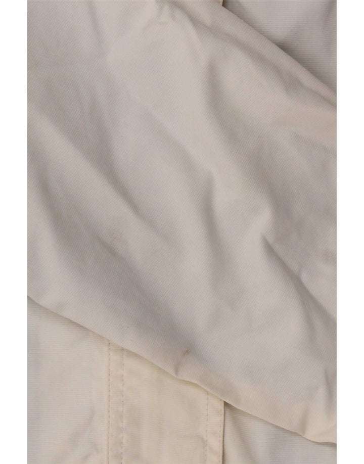 Giacca antipioggia con cappuccio da donna Weird Fish UK 14 Large nylon color block bianco