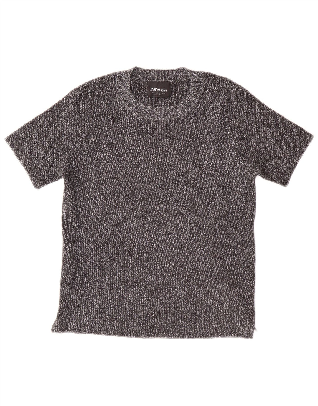 T-shirt corta da donna ZARA UK 8 piccola grigia