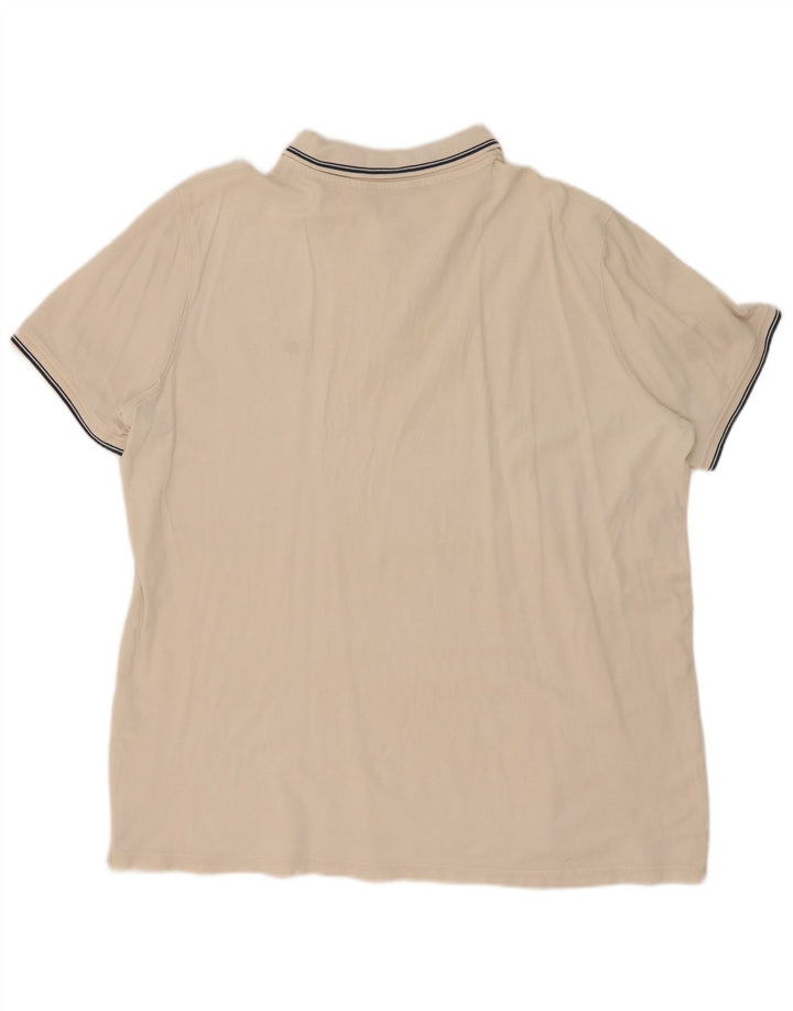Polo da uomo Carrera 2XL cotone a righe bianche