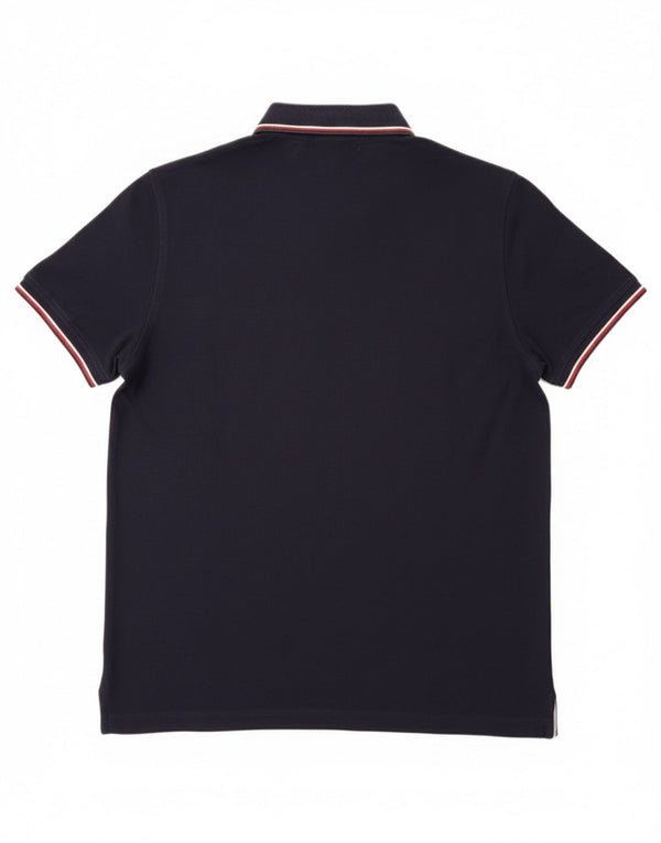 Polo da uomo Tommy Hilfiger media cotone blu navy