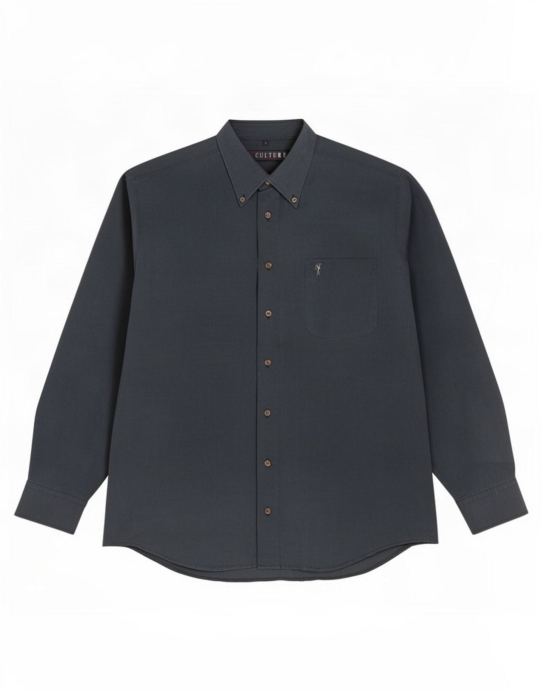 Camicia vintage da uomo grande in viscosa blu navy