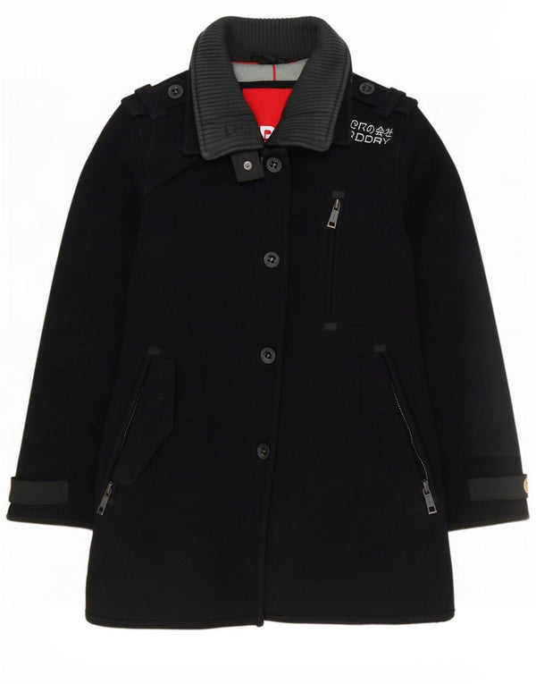 Soprabito militare da donna Superdry UK 12 medio in lana blu navy