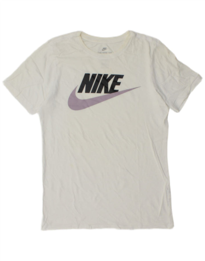 T-shirt grafica Nike da uomo con taglio atletico, piccola, bianca