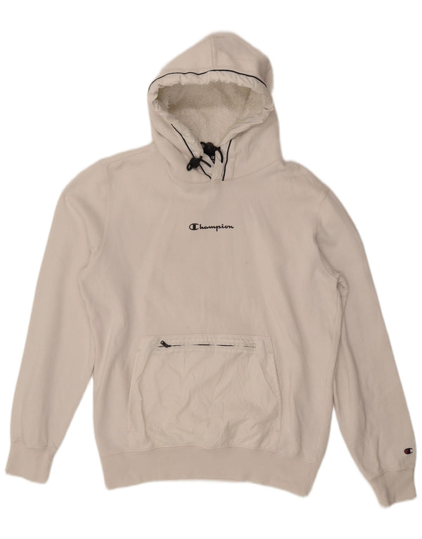 Maglione con cappuccio da donna CHAMPION UK 16 grande cotone bianco