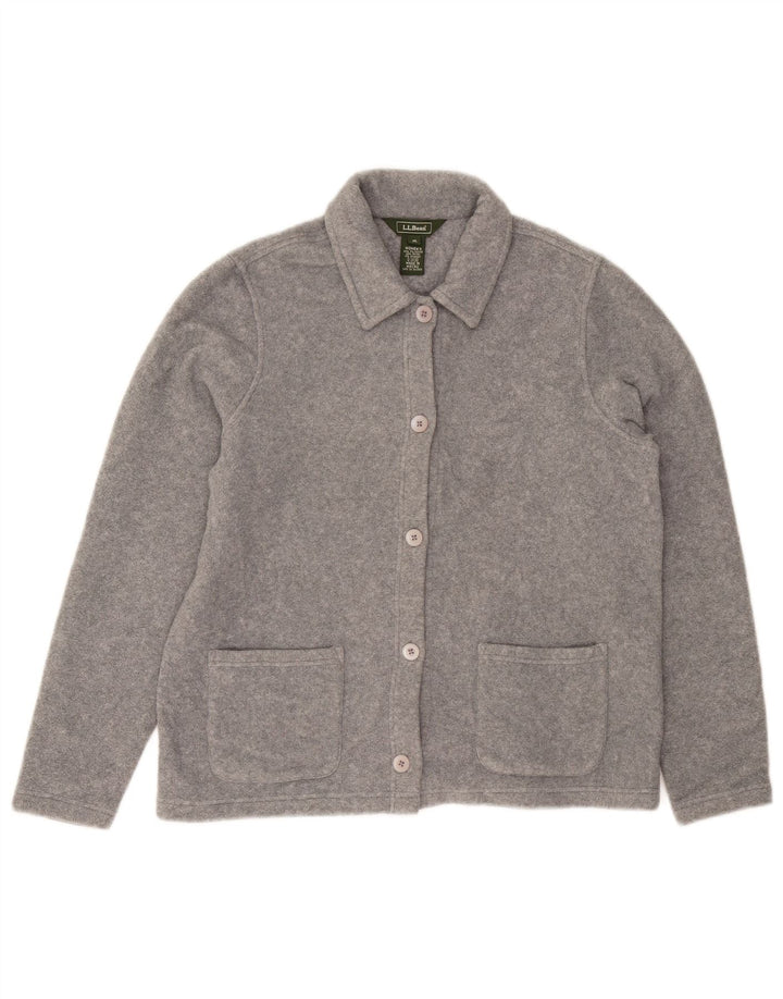 Giacca in pile da donna L.L.Bean UK 14 Poliestere grigio medio