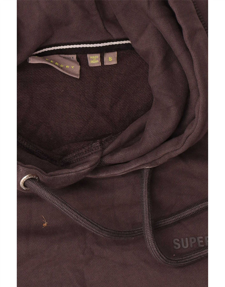 Maglione con cappuccio da uomo Superdry Small in cotone grigio