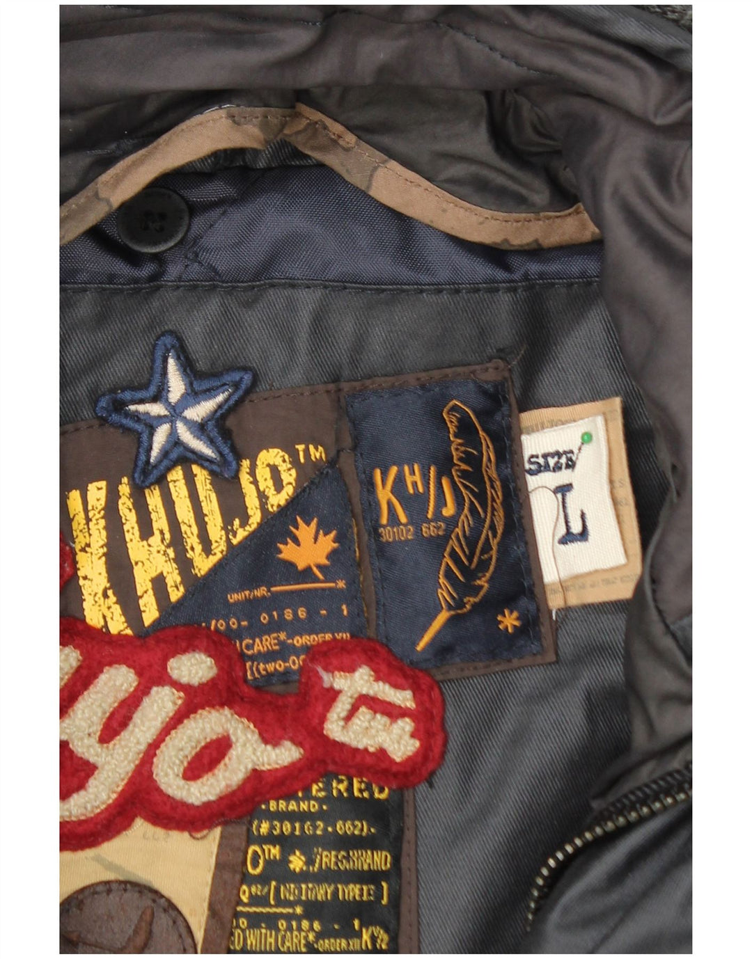 Giacca utilitaria da donna KHUJO UK 14 grande cotone blu navy