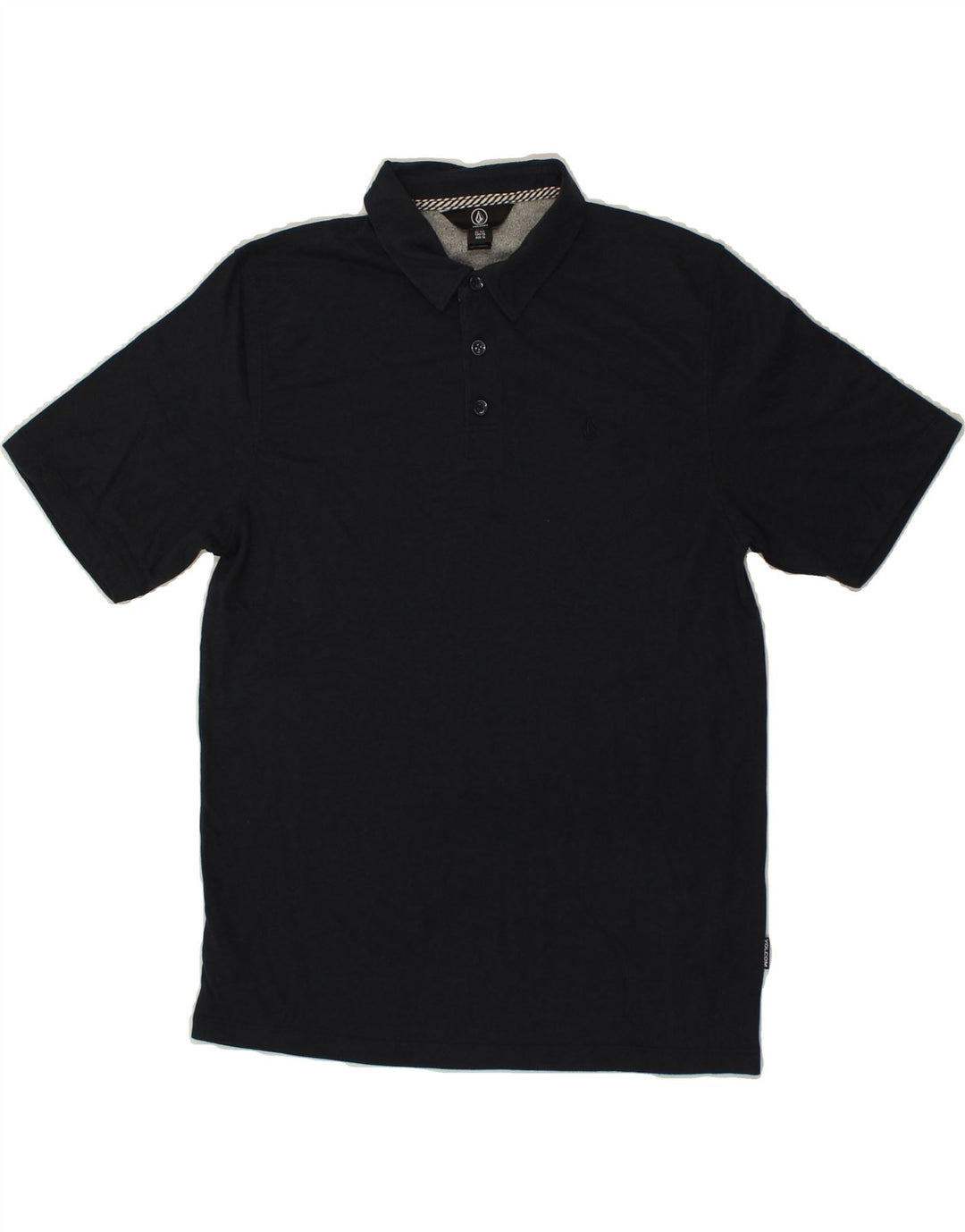 VOLCOM Boys Polo Shirt 13-14 Years Navy Blue Cotton | Vintage Volcom | Thrift | Second-Hand Volcom | Used Clothing | Messina Hembry 