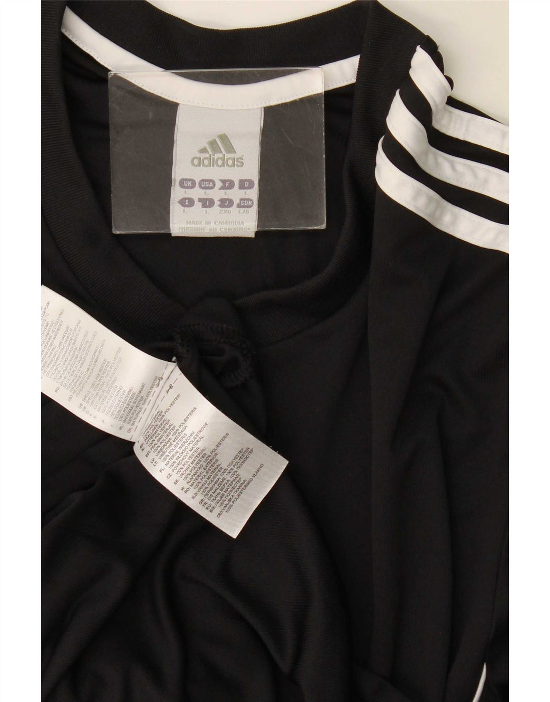 T-shirt Adidas Climalite da uomo, grande, in poliestere nero