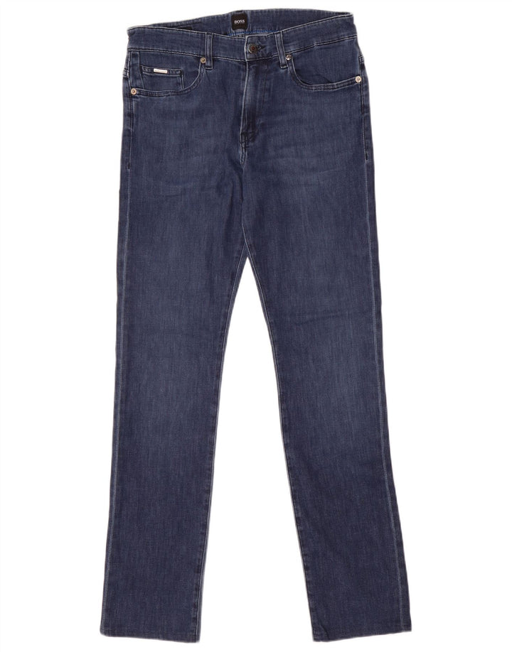 Jeans slim da uomo Hugo Boss W30 L29 cotone blu navy