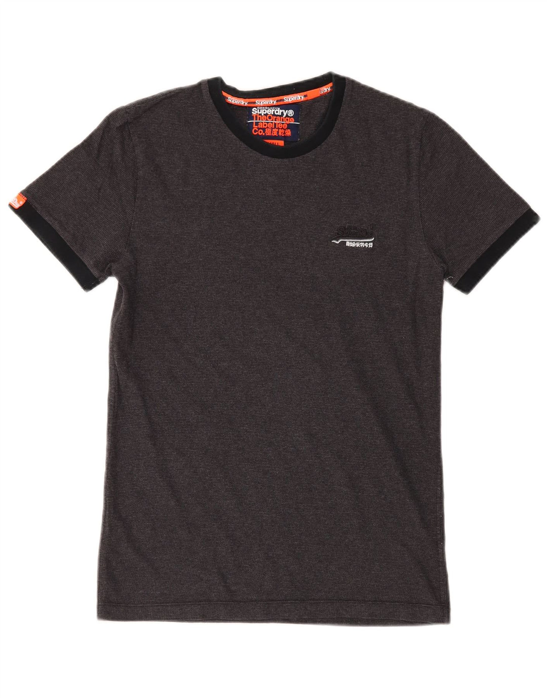 T-shirt da uomo Superdry Top Small in cotone grigio