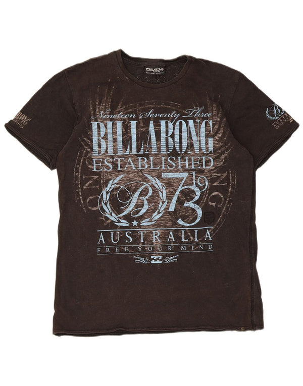 T-shirt grafica da uomo slim fit Billabong in cotone marrone medio