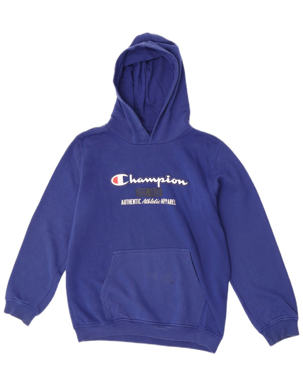 Felpa con cappuccio grafica Champion da bambino 13-14 anni XL in cotone blu