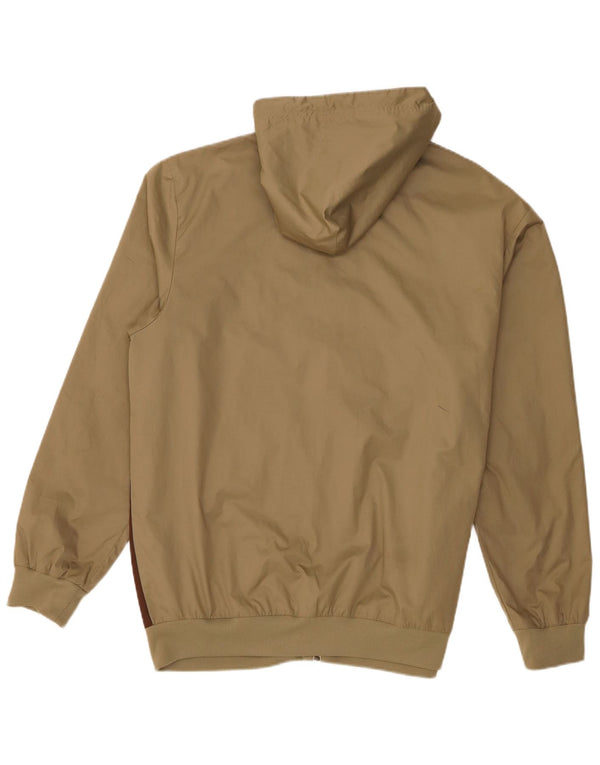Giacca da ginnastica da uomo con cappuccio Adidas Large, poliestere color block kaki