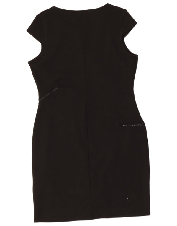 Abito tubino grafico da donna Desigual UK 18 XL Poliestere geometrico nero