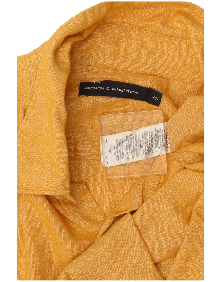Camicia da uomo French Connection XS in cotone giallo