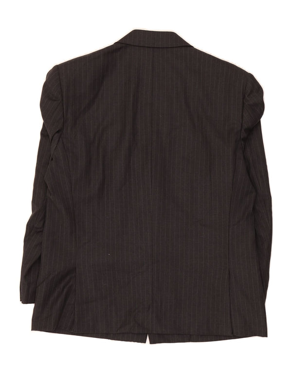 FENDI Mens 3 Button Blazer Jacket IT 50 Large Grey Pinstripe Virgin Wool