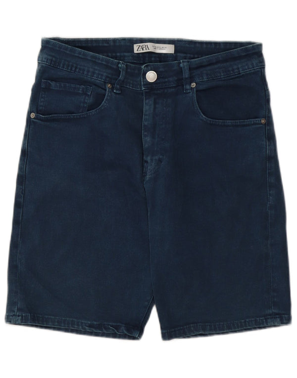 Pantaloncini di jeans da uomo Zara EU 40 medi W31 cotone blu navy