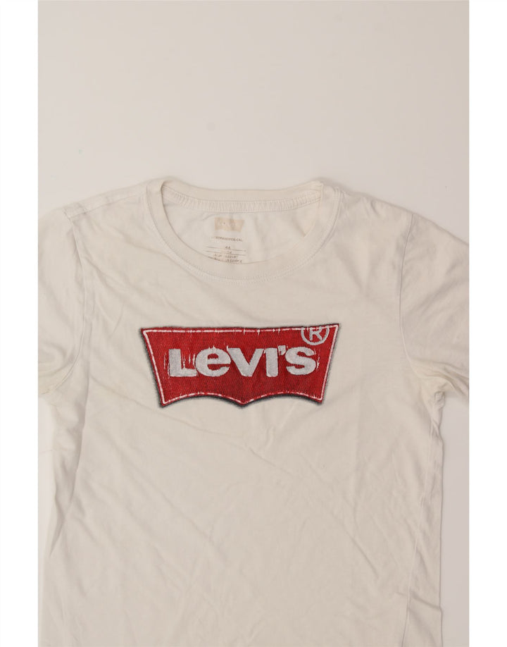 LEVI'S Boys Graphic T-Shirt Top 13-14 Years White Vintage Levi's and Second-Hand Levi's from Messina Hembry 