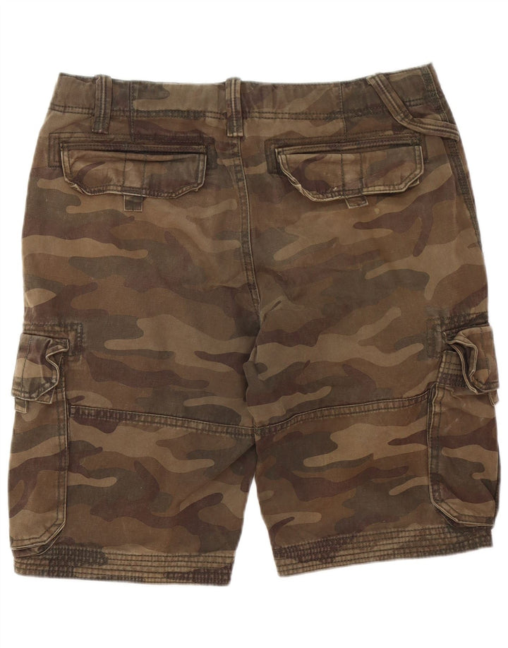 Pantaloncini cargo da uomo Fat Face W32 cotone mimetico medio kaki