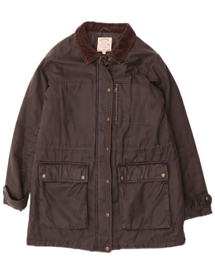 Soprabito da donna in cotone cerato Fat Face UK 12 medio nero