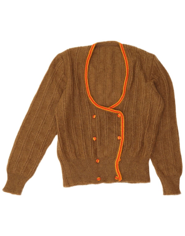Maglione cardigan da donna vintage UK 14 Beige medio