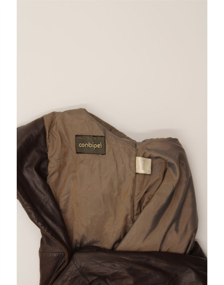 CONBIPEL Womens Leather Coat UK 20 2XL Brown Leather Vintage Conbipel and Second-Hand Conbipel from Messina Hembry 