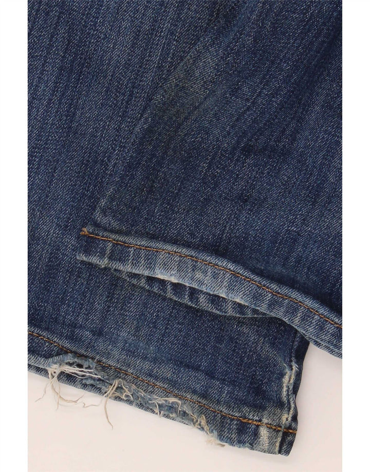 Jeans dritti effetto vissuto elasticizzati Texas da donna Wrangler W32 L32 cotone blu
