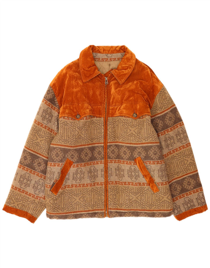 Giubbotto bomber da uomo Polbot UK 42 XL Lana geometrica beige