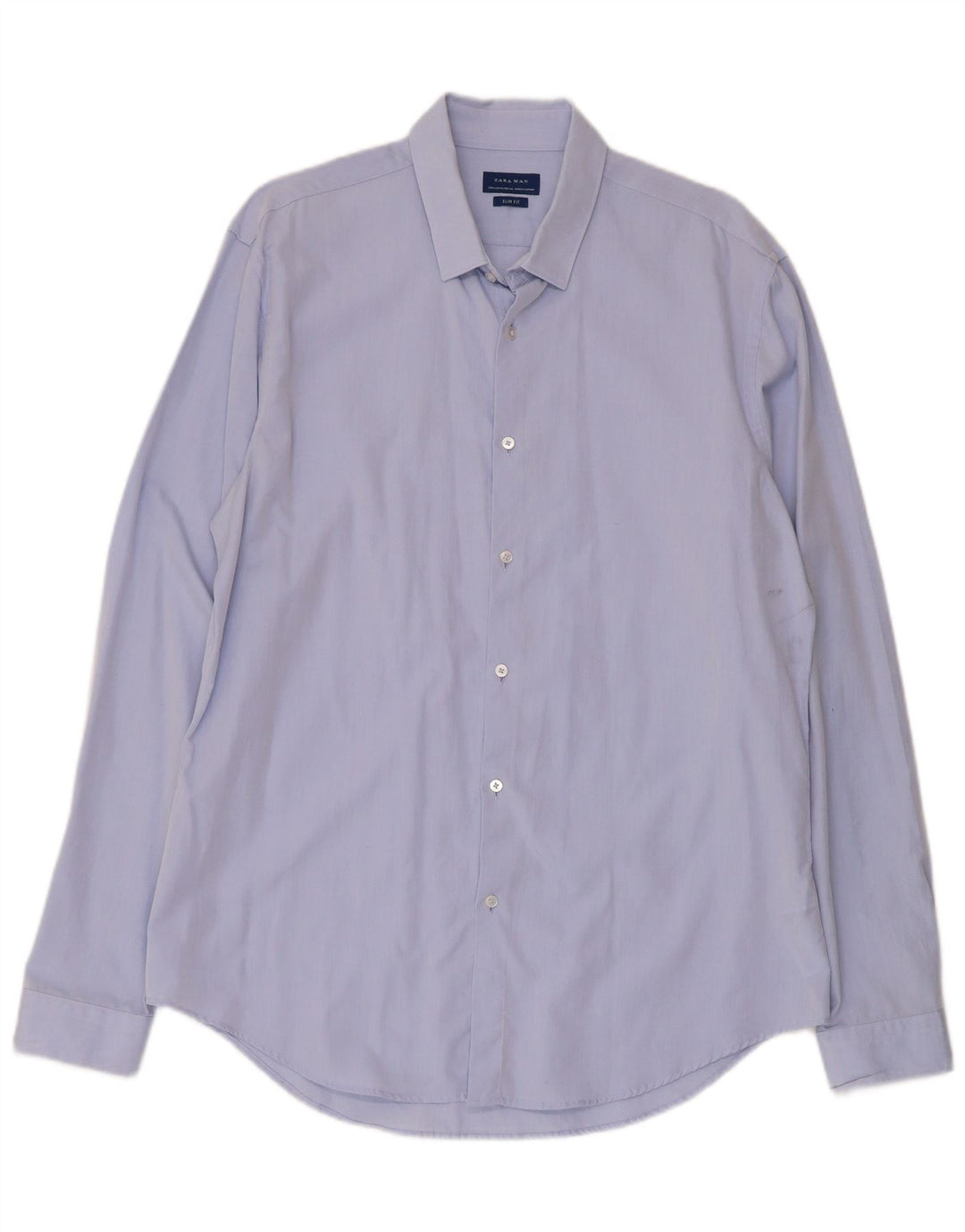 Camicia Zara da uomo slim fit XL in cotone blu