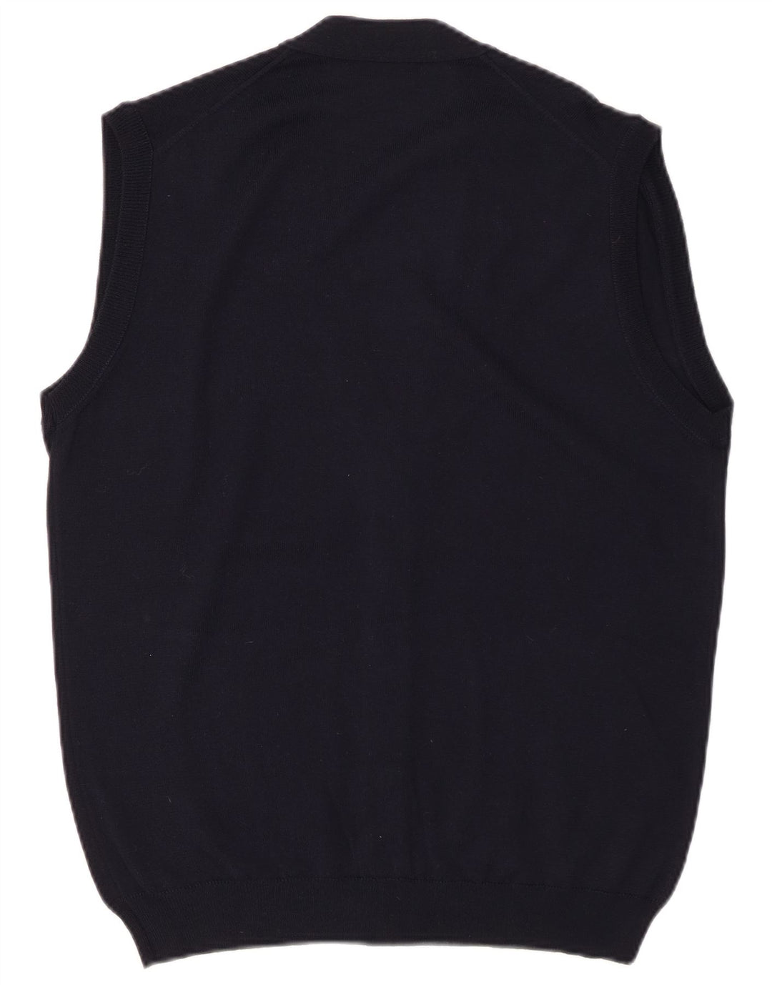 MAGLIA CLUB Maglione Cardigan Senza Maniche Uomo IT 48 Medio Blu Navy Lana