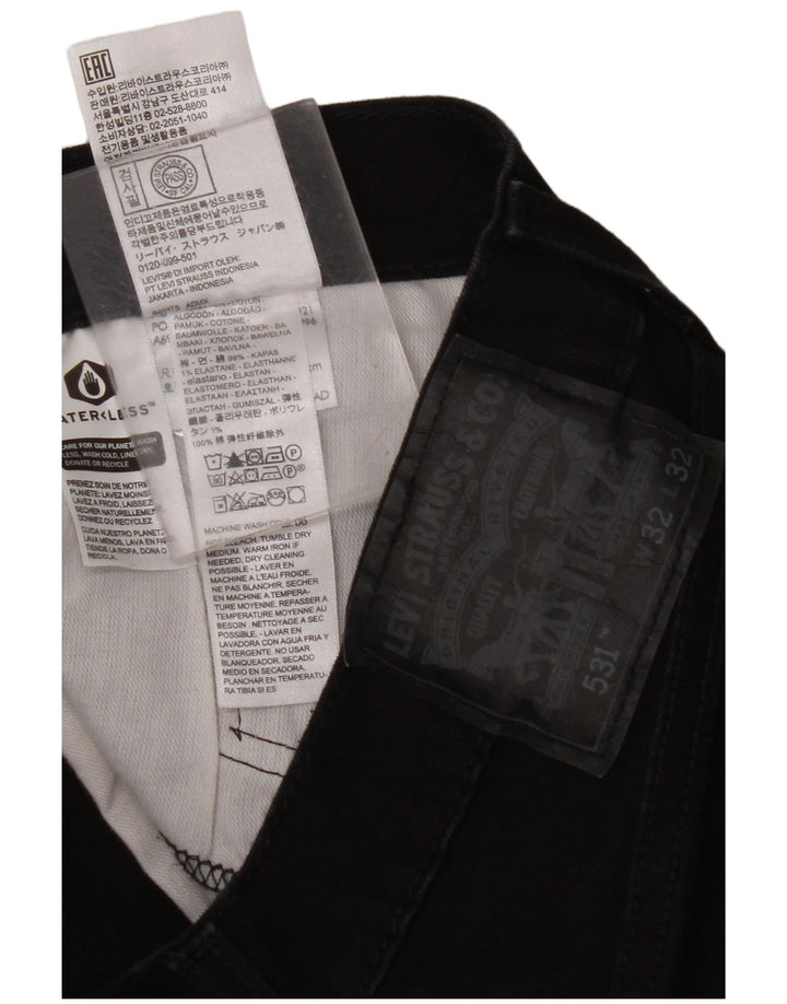 LEVI'S Jeans da uomo 531 slim W32 L32 cotone nero