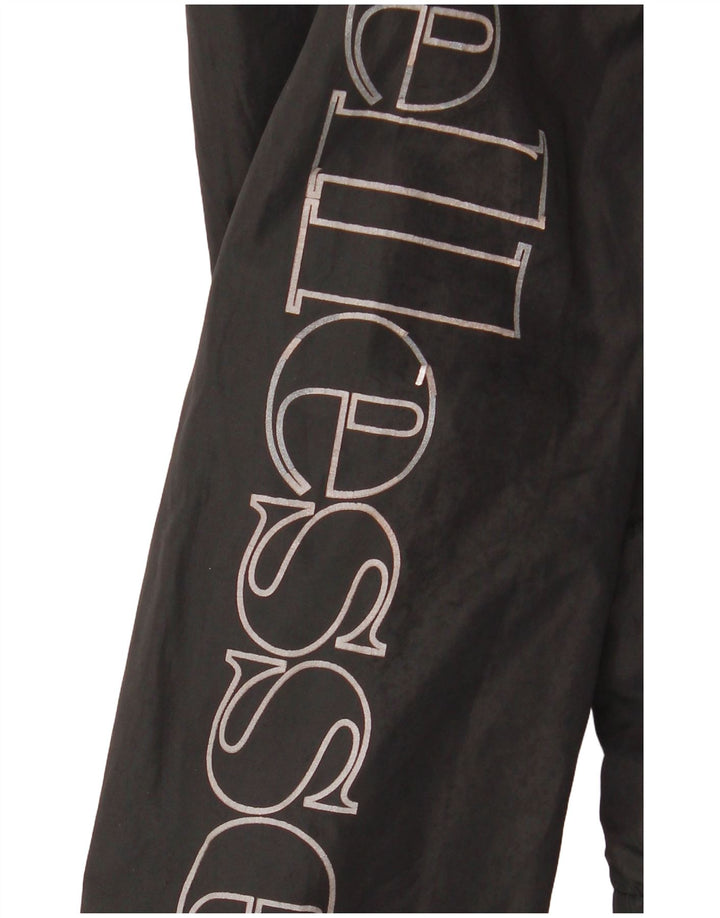 Ellesse Giacca antipioggia grafica da uomo con cappuccio UK 36 Small Poliestere nero