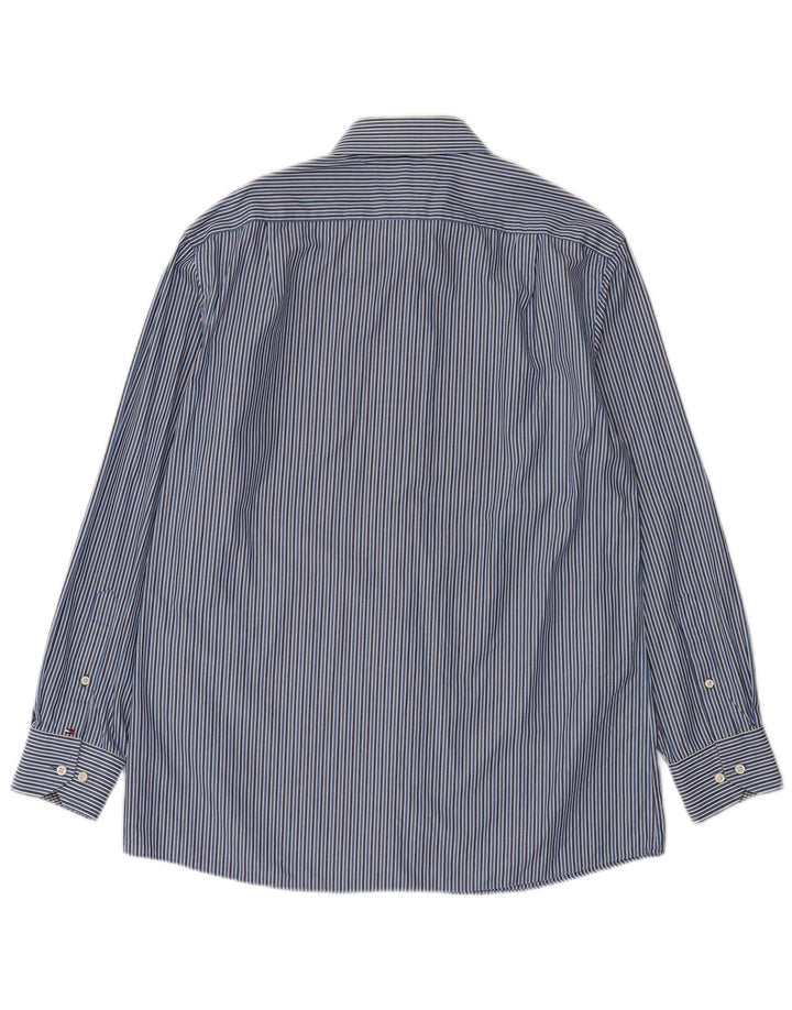Camicia da uomo Tommy Hilfiger taglia 16 grande gessato blu