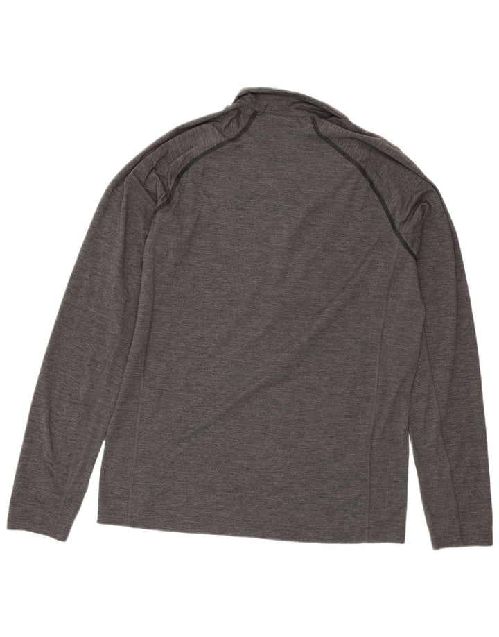 Columbia Maglia da tuta da uomo con zip e collo in poliestere mélange grigio medio