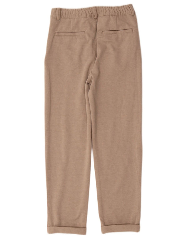 Zara Boys Pegged Chino Trousers 9-10 Years W26 L23 Beige Polyester