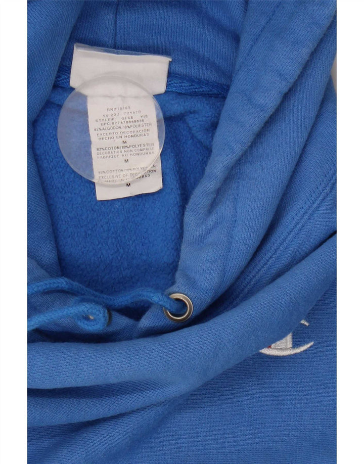 Felpa con cappuccio da uomo Champion in cotone blu medio