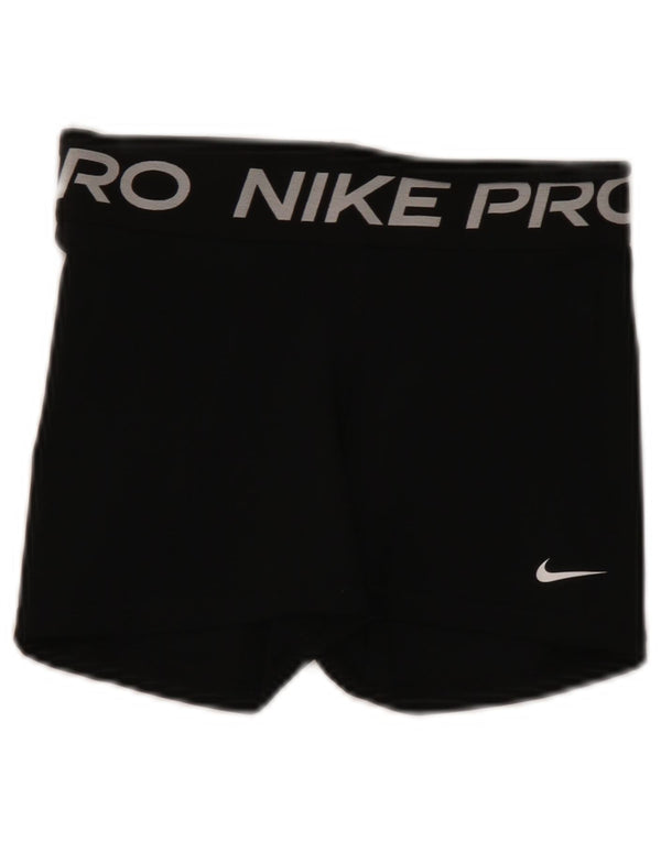 Pantaloncini sportivi Nike Dri Fit Graphic da donna UK 8 piccoli poliestere nero