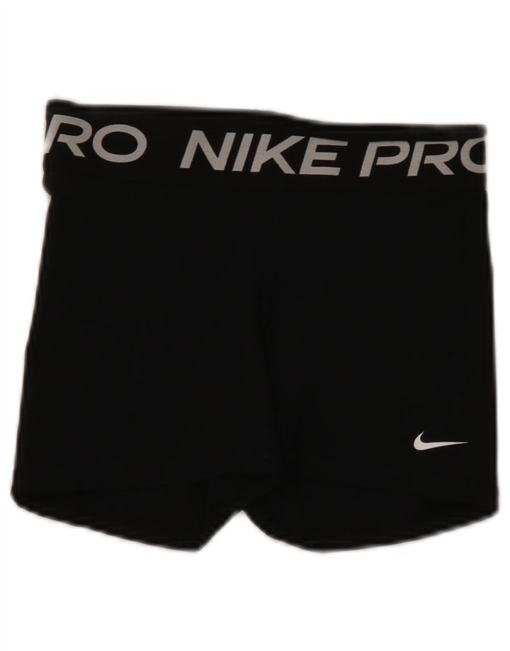 Pantaloncini sportivi Nike Dri Fit Graphic da donna UK 8 piccoli poliestere nero