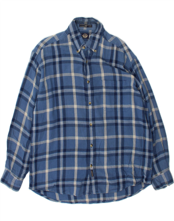 DOCKERS Mens Shirt Medium Blue Check Cotton Vintage Dockers and Second-Hand Dockers from Messina Hembry 