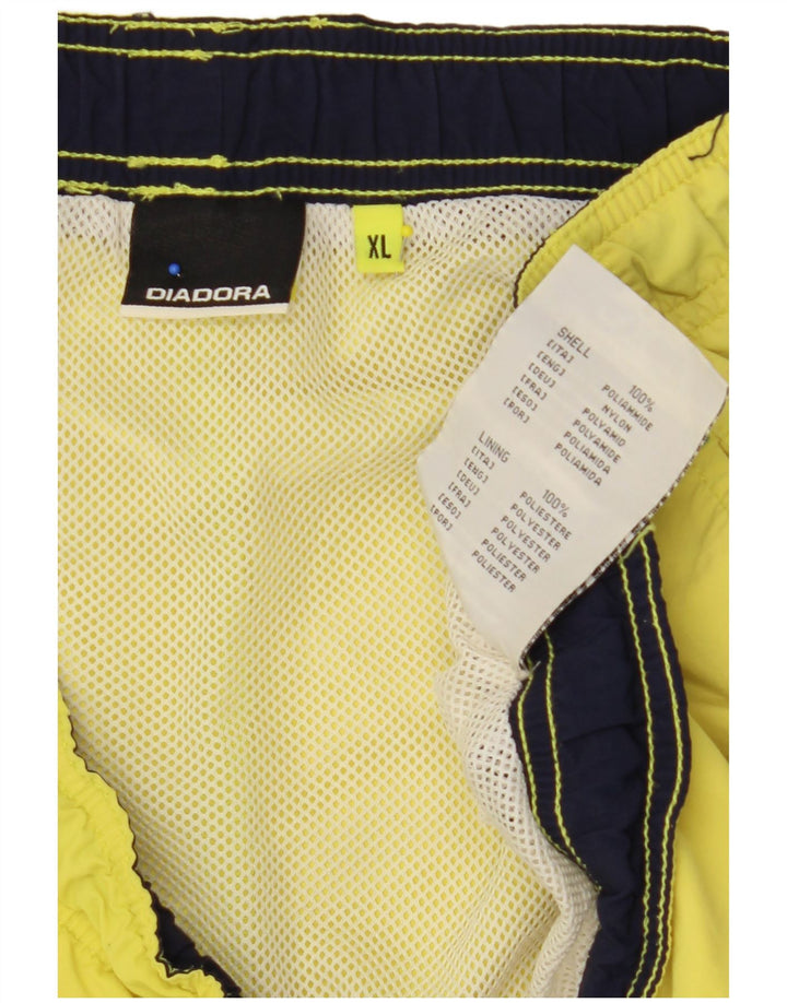 DIADORA Pantaloncini da bagno grafici da uomo XL Giallo in poliammide