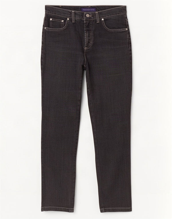Trussardi Jeans Donna Straight W26 L28 Cotone Grigio
