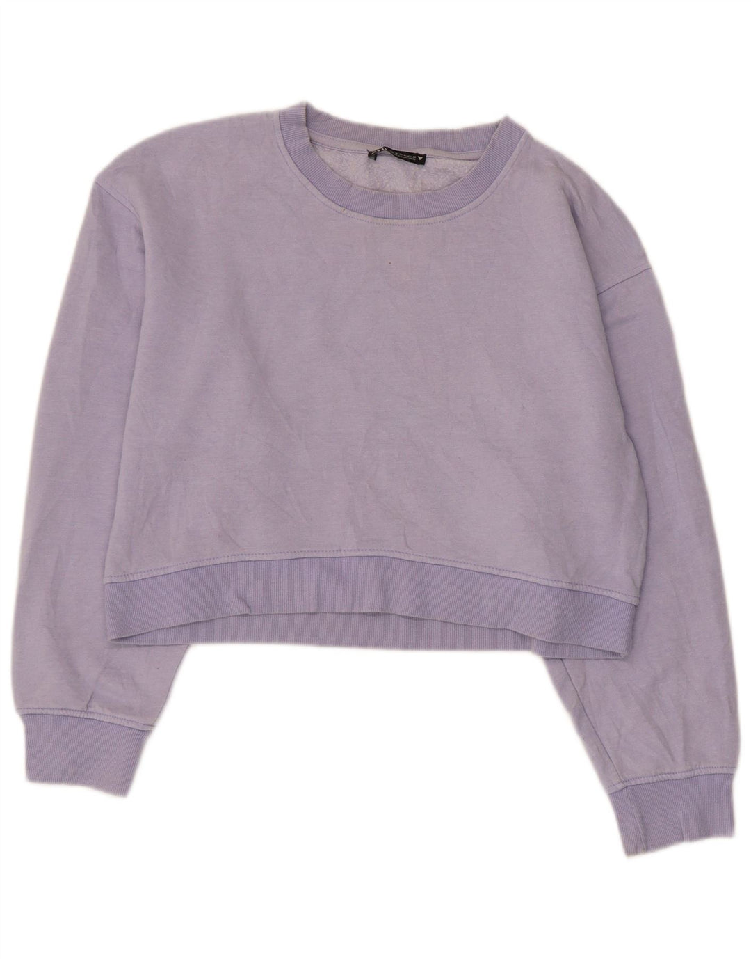 Felpa corta da donna Zara UK 14 viola medio